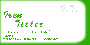 iren tiller business card